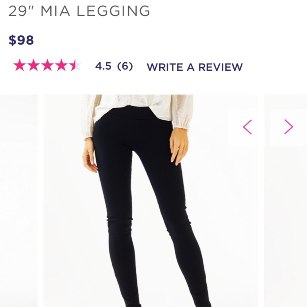 Lilly Pulitzer size xs NWT 29” Mia ponte leggings